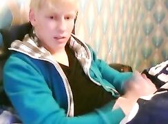 Blond Phimosis Teen Jerks & Cums
