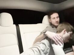 Car Blowjob Driving home has its consequences gay boys porn