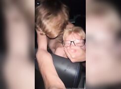 Hard twink fuck in the car