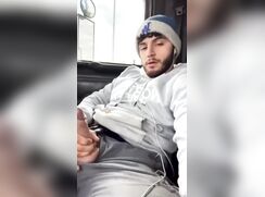 Horny trucker pulls over to get a quick load out