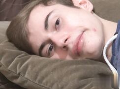 Russian Twink shows off his monster cock and cums