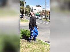Skinny Guy Pinches His Dick Up and Flies Through the Planets