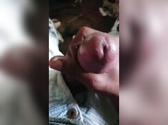 Young black guy jacking off and cumming