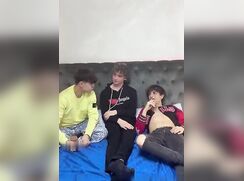 Loser gets fucked and takes all our cum