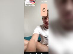 deutsche dude trying a big dildo
