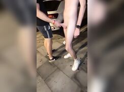 Teen going out for a walk with his friends