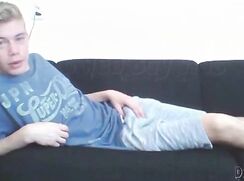 sexy blonde couch time gay porn