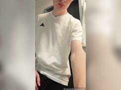 Ginger cute pup jerking off his cock