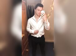 Hunky twink strips and masturbates 2