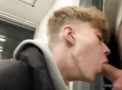 Guys have sex in office hallway