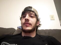 Solo Play Culminates in a Mouthful of His Own Cum
