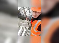 Uncut Tradie Jerks Big Cock