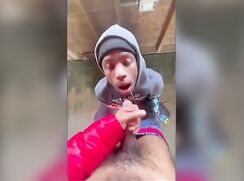 black amateur twink blowjob and facial
