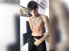 Twink latino tattooed baited