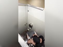 havin' fun in public toilet