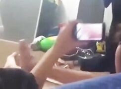 Straight Roommate Cums In Front Of Gay Roommate