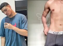 Brazilian STR8 cute boy cums for girl