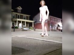 Roaming around naked outside in the neighborhood