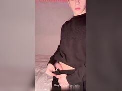 Cute twink Liam edges and wanks