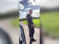 cute dude road trip piss