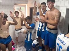 Hot sweaty Straight boys in locker after soccer