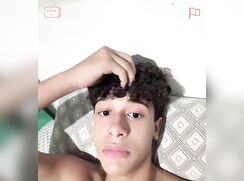 Hot guy masturbates in his bed