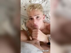 Blond Marti Sucks and Swallows Big Cock Bareback
