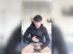 Hot italian boy fingering and jerking