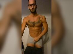 Hot boy jerking cums