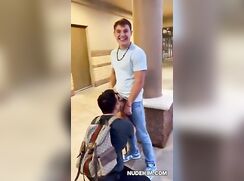 Amateur Twink Sucks Guy Off On The Sidewalk