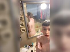 Skinny Twink Shows Off His Booty Cheeks