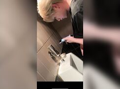 Blond Asian Piss Spy