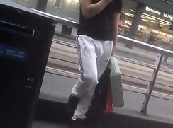 He has no underwear under his sweatpants