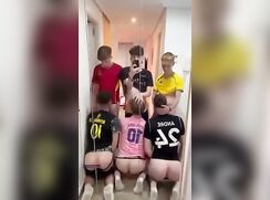 Soccer boys wild orgy
