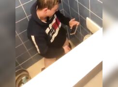 Guy cum public toilet spy gay porn