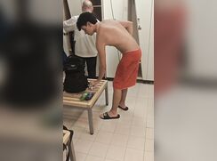 Italian twink caught naked in locker room