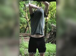 Just a little fun in the woods with my dildo boys porn