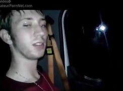 twink boys car blowjob