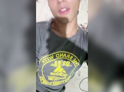 High schooler shows off his tight boy pussy
