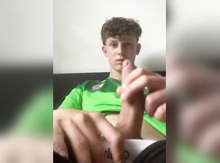 German Boy plays with his cock
