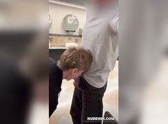 Big Cock Guy Gets Shaken in the Toilet