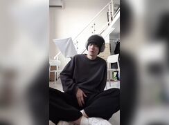 Cute Asia headphone twink gay porn