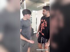 Muscular Braden Sherota Flexes Big Cock