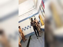 Italian boys caught in the showers