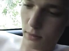 Vintage Uncut Blond Nature Wank In Car