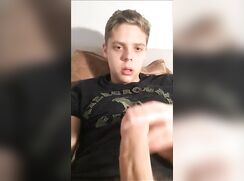 Blond twink ❤️ jerk cum