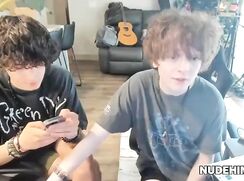 Straight Gaming Buddies Give Handjobs and Cums