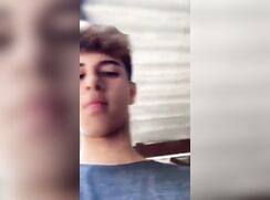 Cute teen wanks at school