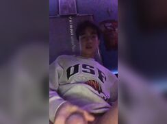 Filipino Chinese Basketball Player Xavier Tanjangco Jerks on Bed Cums
