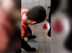 School boy caught masturbating
